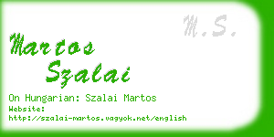 martos szalai business card